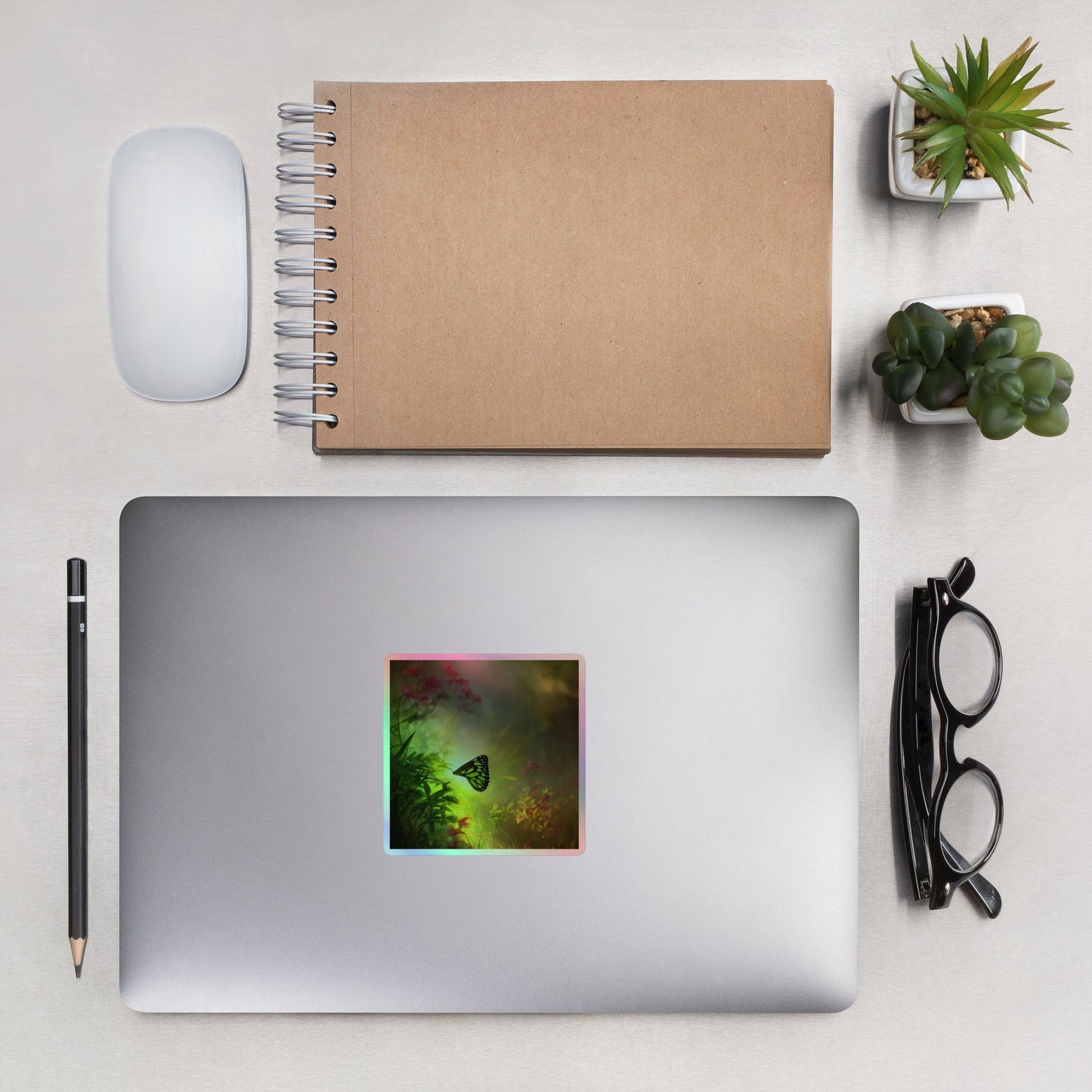 Butterfly in Flight: Holographic stickers - Estella Creates