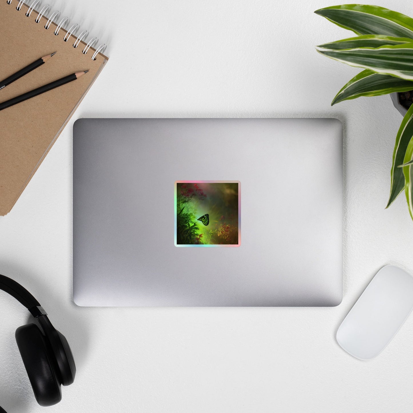 Butterfly in Flight: Holographic stickers - Estella Creates