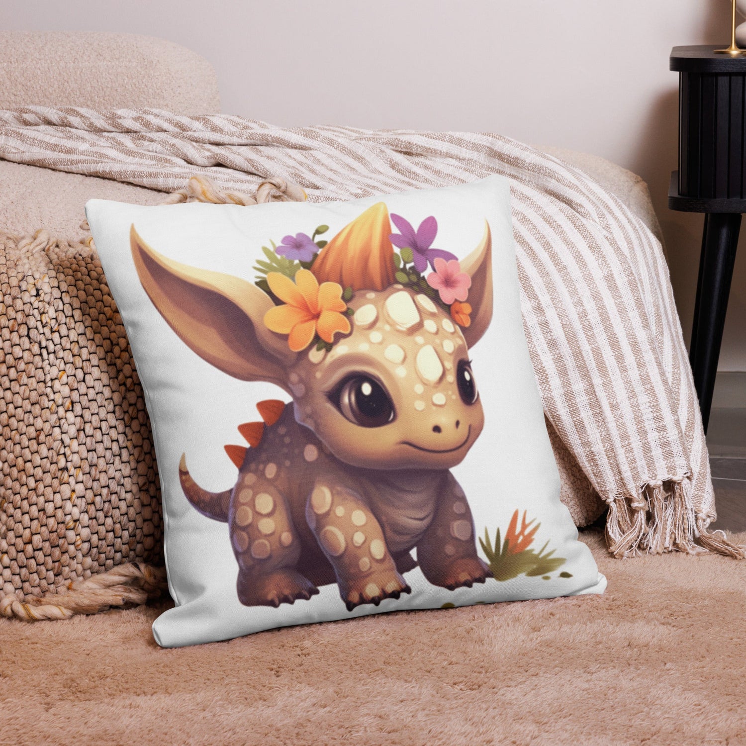 DinoFleur: Premium Pillow Case - Estella Creates