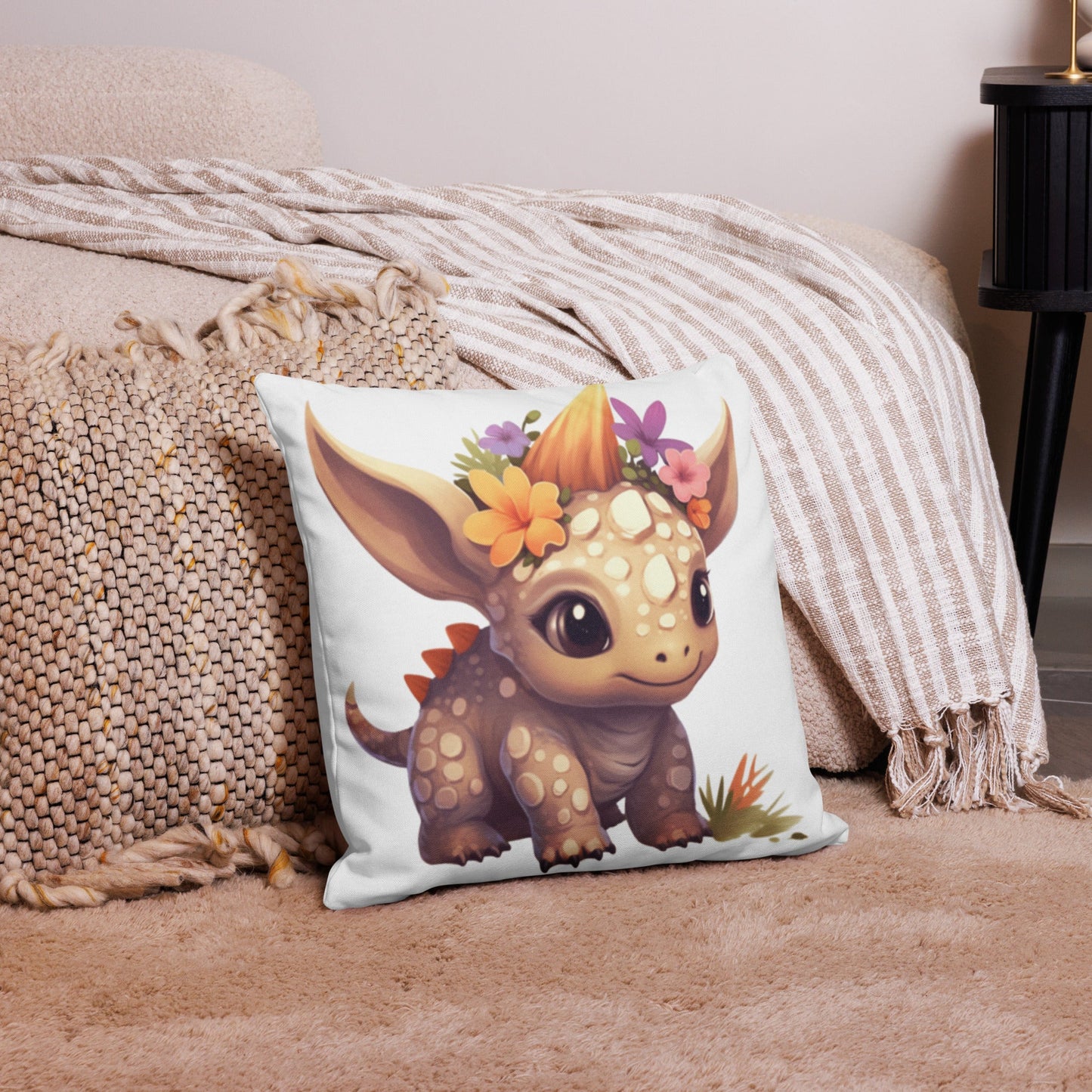 DinoFleur: Premium Pillow Case - Estella Creates