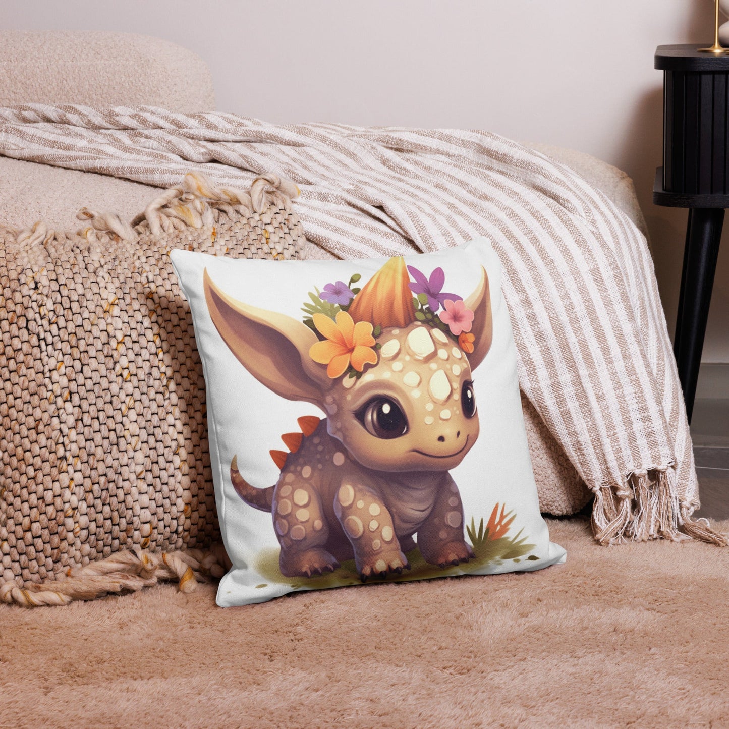 DinoFleur: Premium Pillow Case - Estella Creates