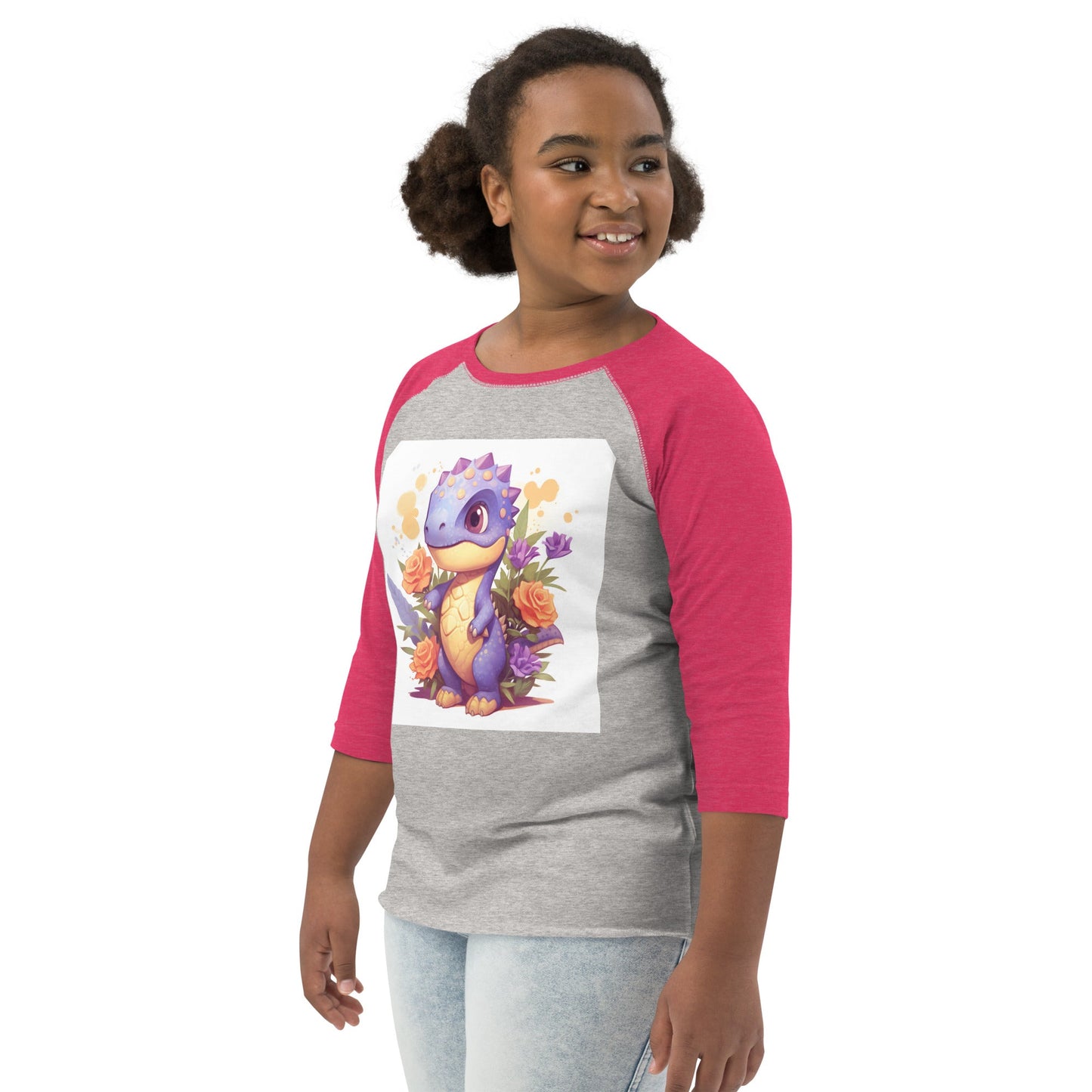 DinoFleur: Youth baseball shirt - Estella Creates