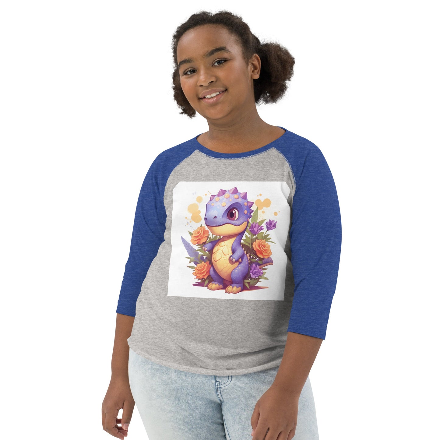DinoFleur: Youth baseball shirt - Estella Creates