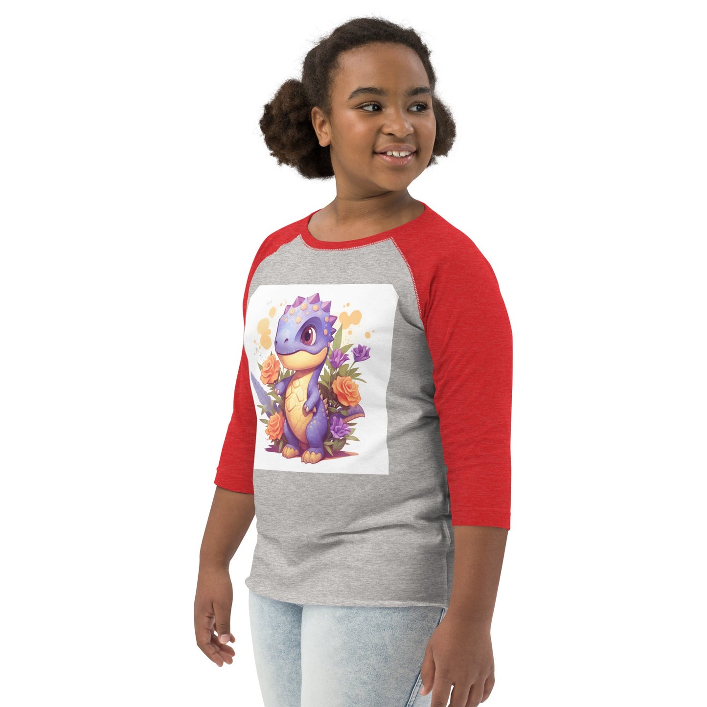 DinoFleur: Youth baseball shirt - Estella Creates