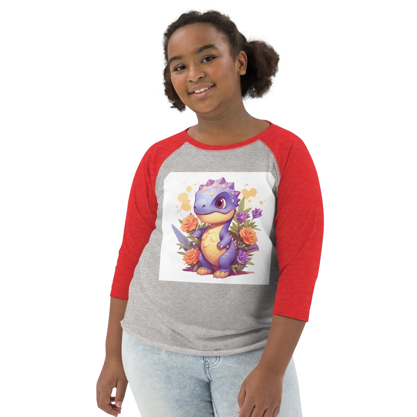 DinoFleur: Youth baseball shirt - Estella Creates