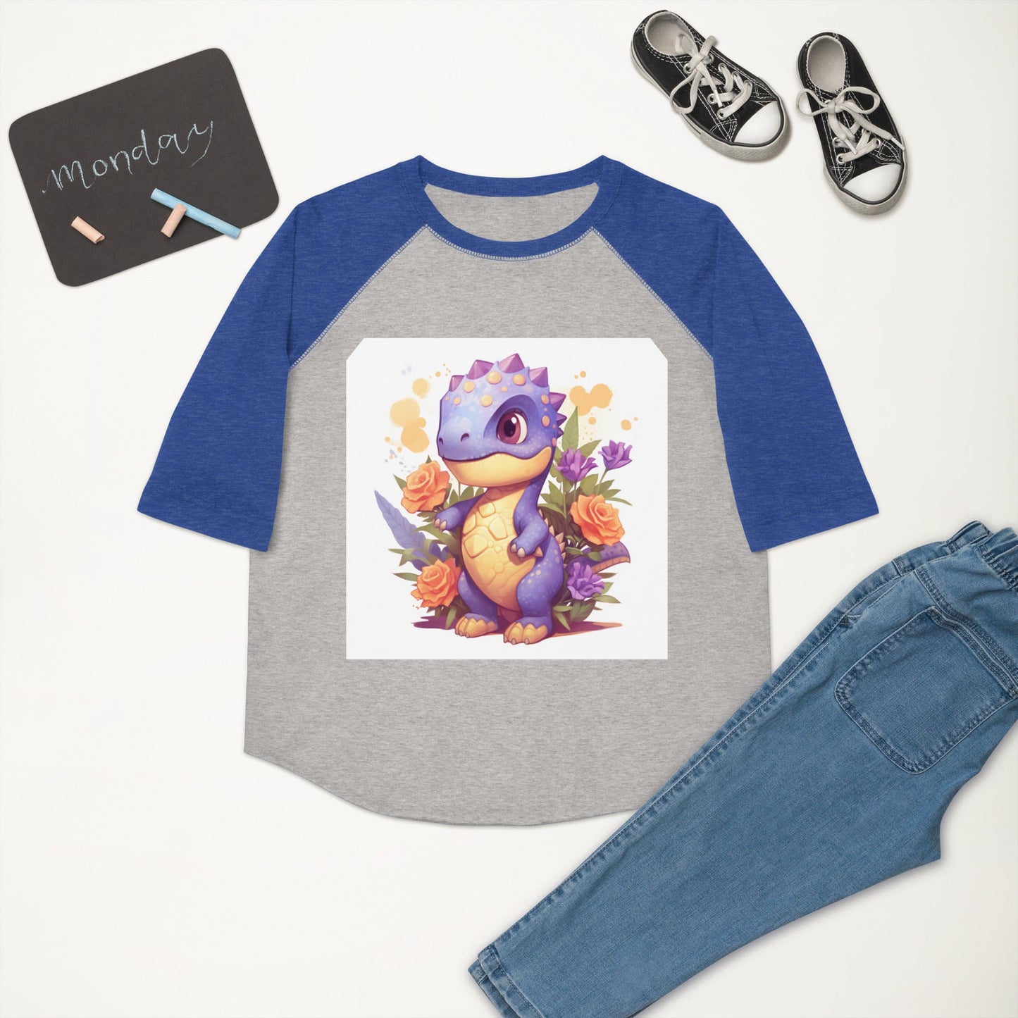 DinoFleur: Youth baseball shirt - Estella Creates