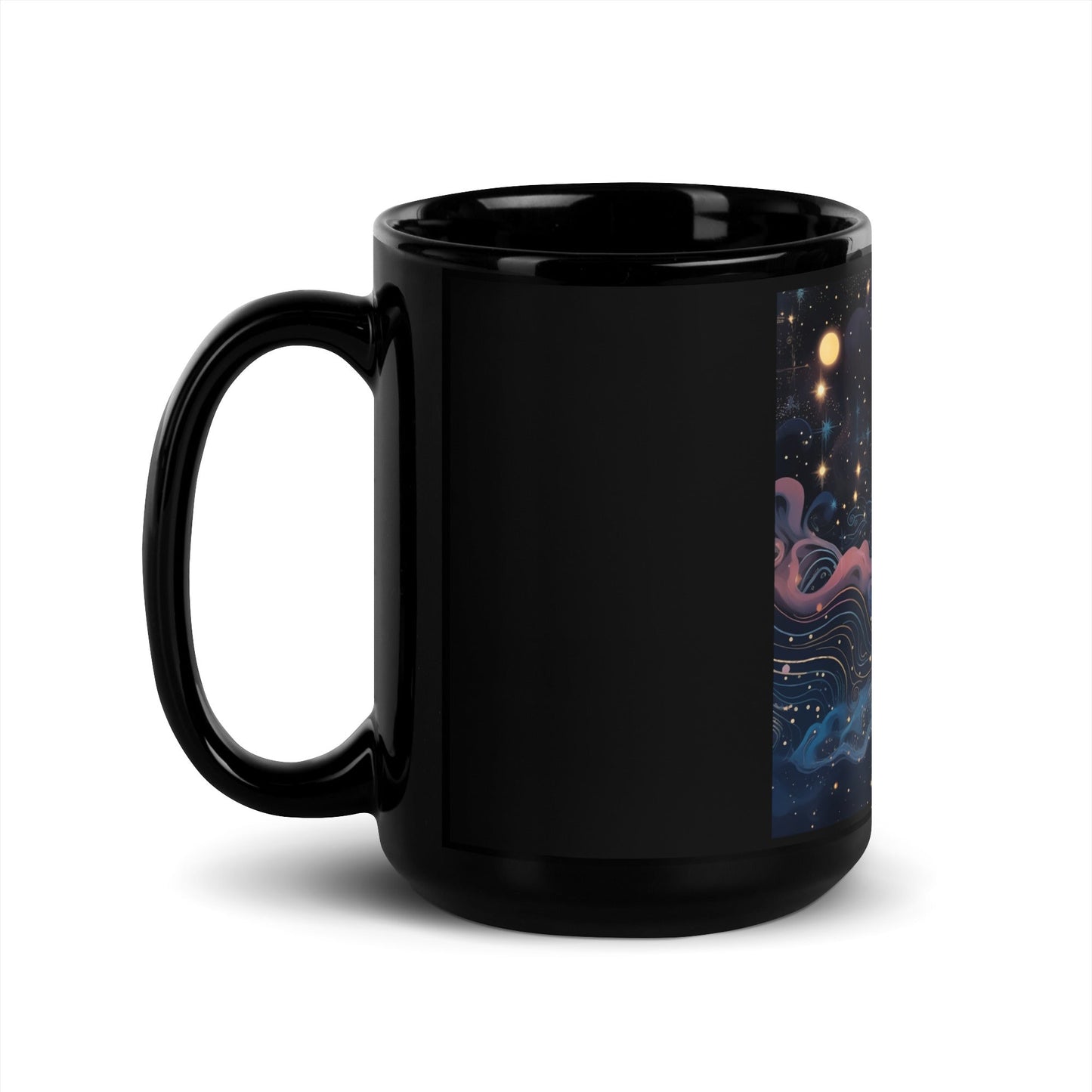 Stardust: Black Glossy Mug - Estella Creates