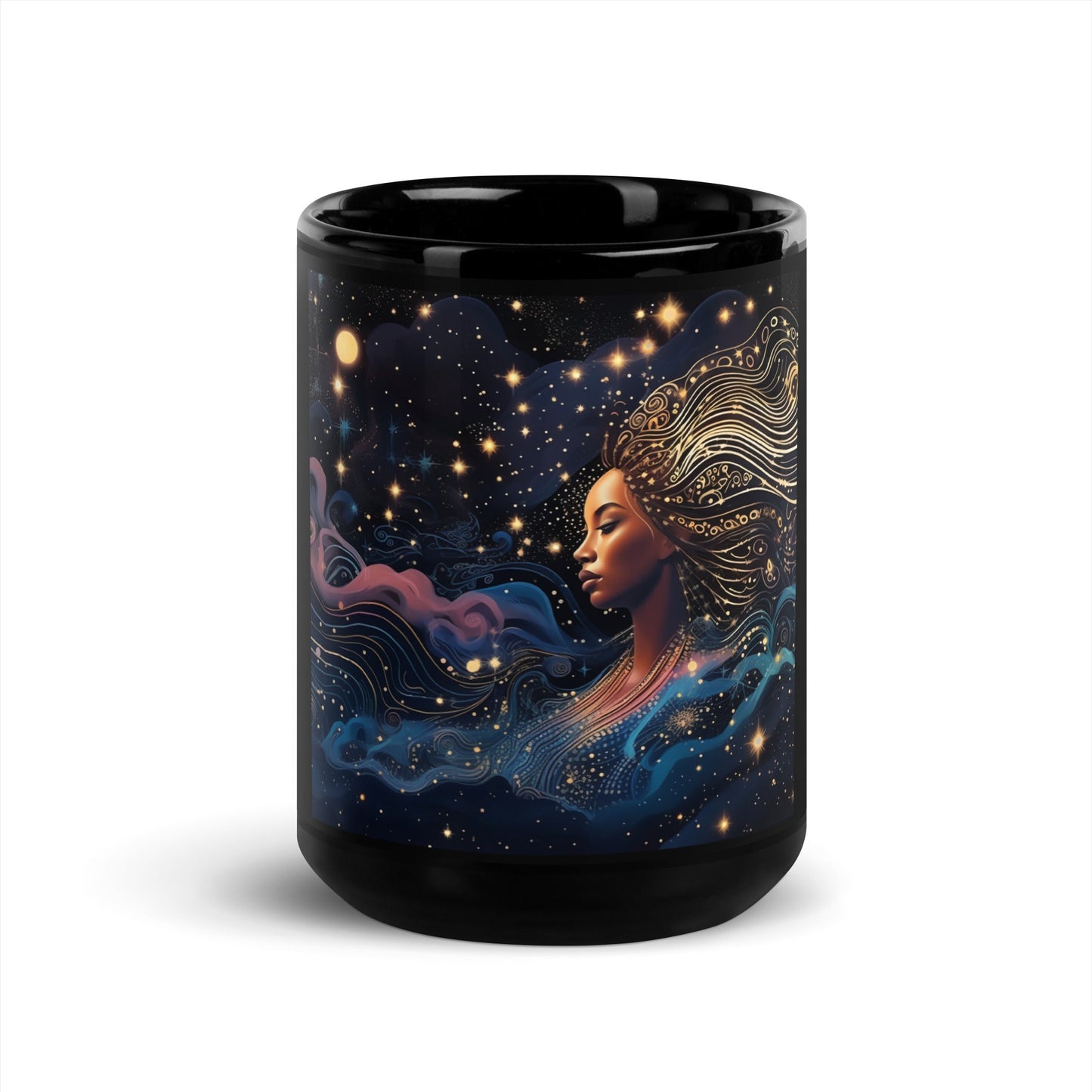 Stardust: Black Glossy Mug - Estella Creates