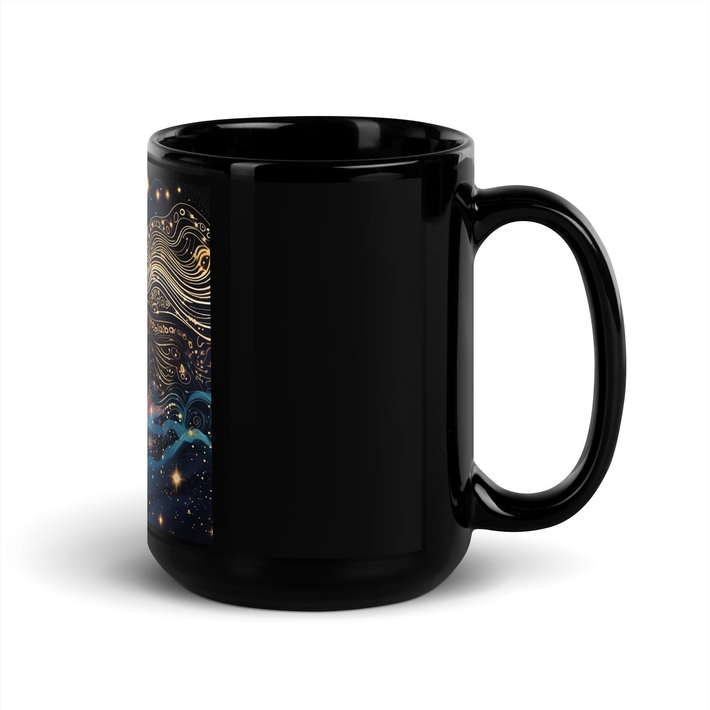Stardust: Black Glossy Mug - Estella Creates