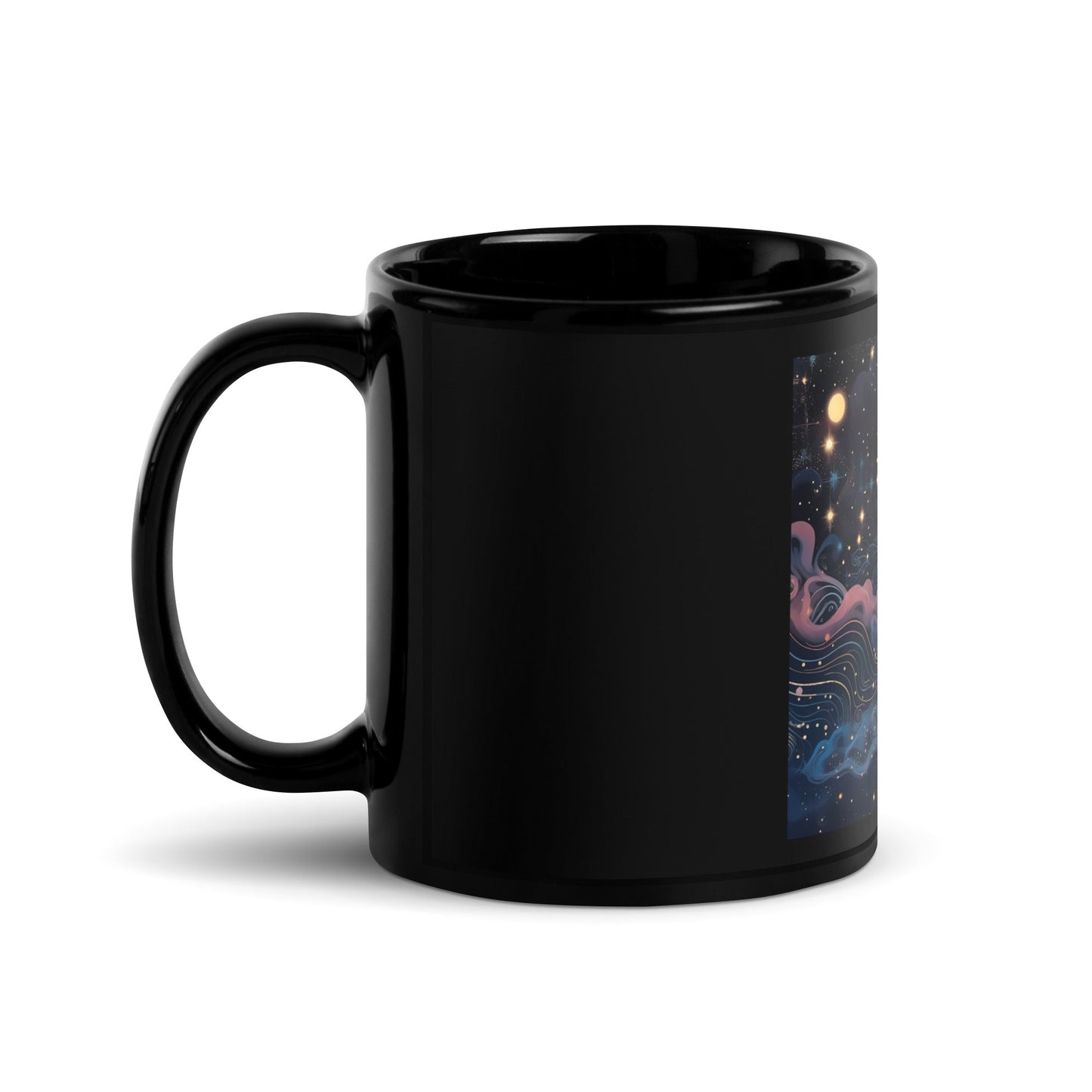 Stardust: Black Glossy Mug - Estella Creates