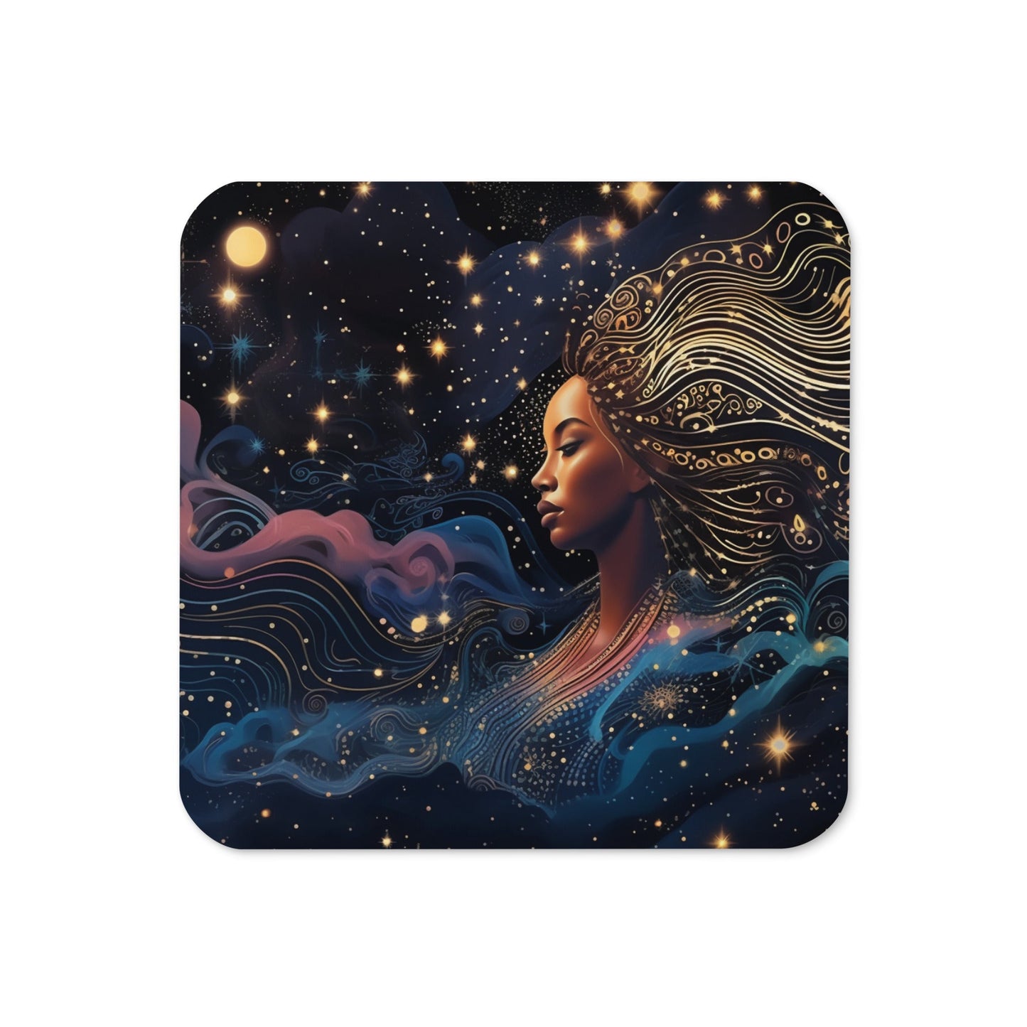 Stardust: Cork-back coaster - Estella Creates