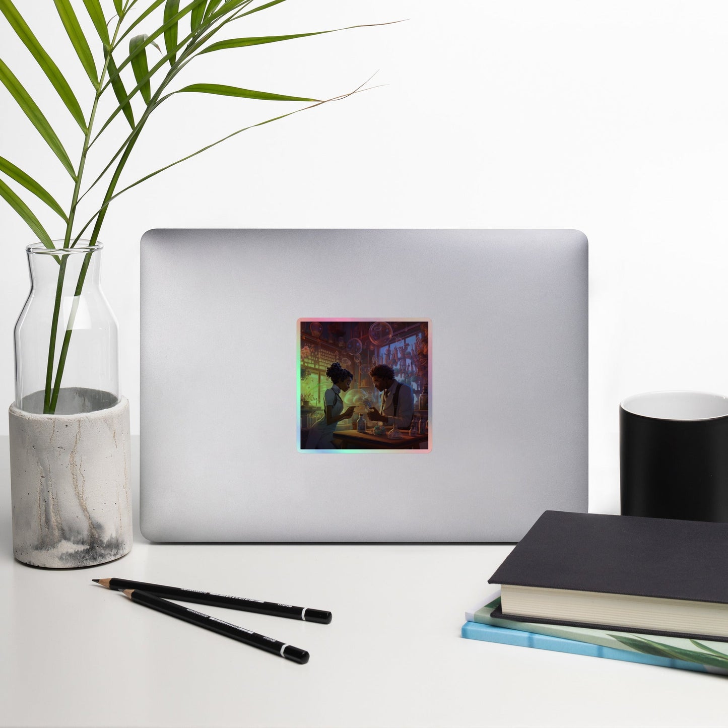 SteamPunk Love In The Lab: Holographic stickers - Estella Creates