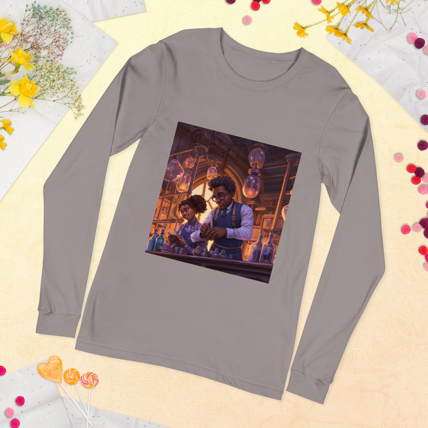 SteamPunk Love In The Lab: Unisex Long Sleeve Tee - Estella Creates