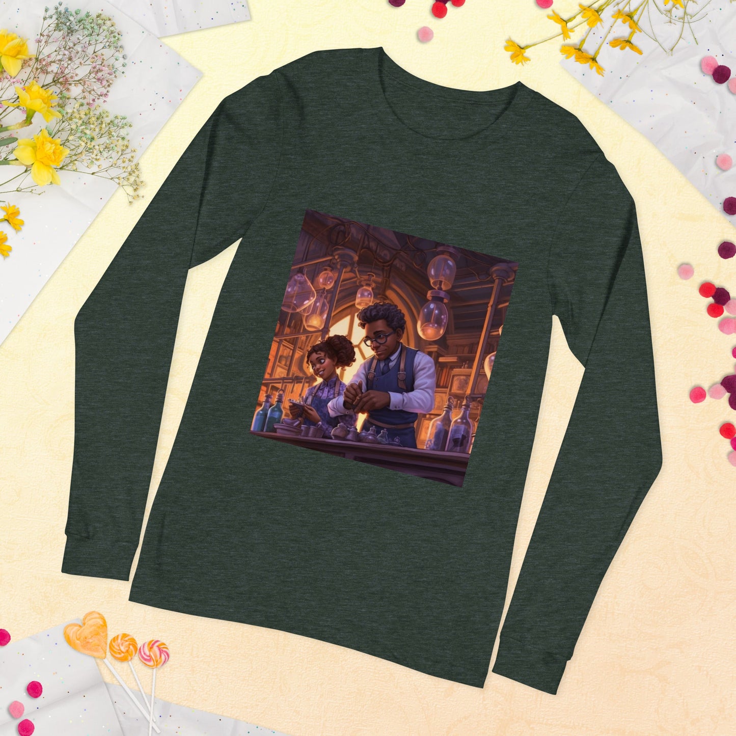 SteamPunk Love In The Lab: Unisex Long Sleeve Tee - Estella Creates