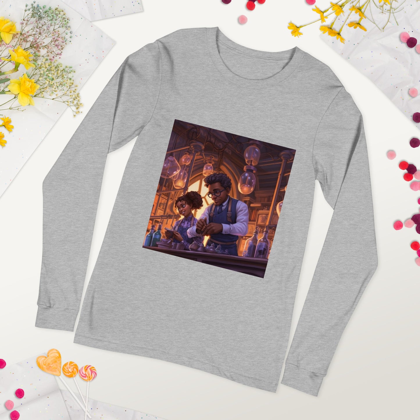 SteamPunk Love In The Lab: Unisex Long Sleeve Tee - Estella Creates