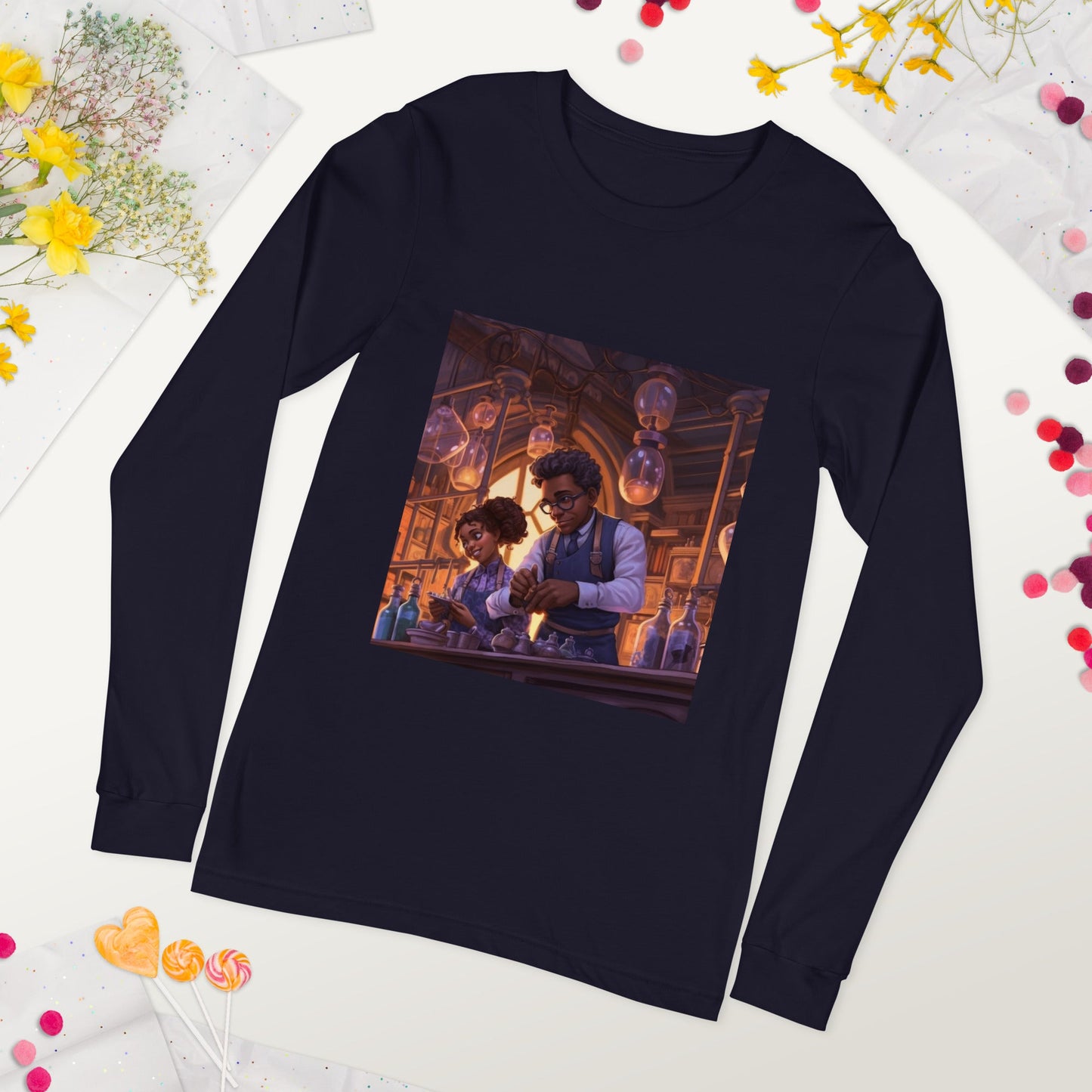 SteamPunk Love In The Lab: Unisex Long Sleeve Tee - Estella Creates