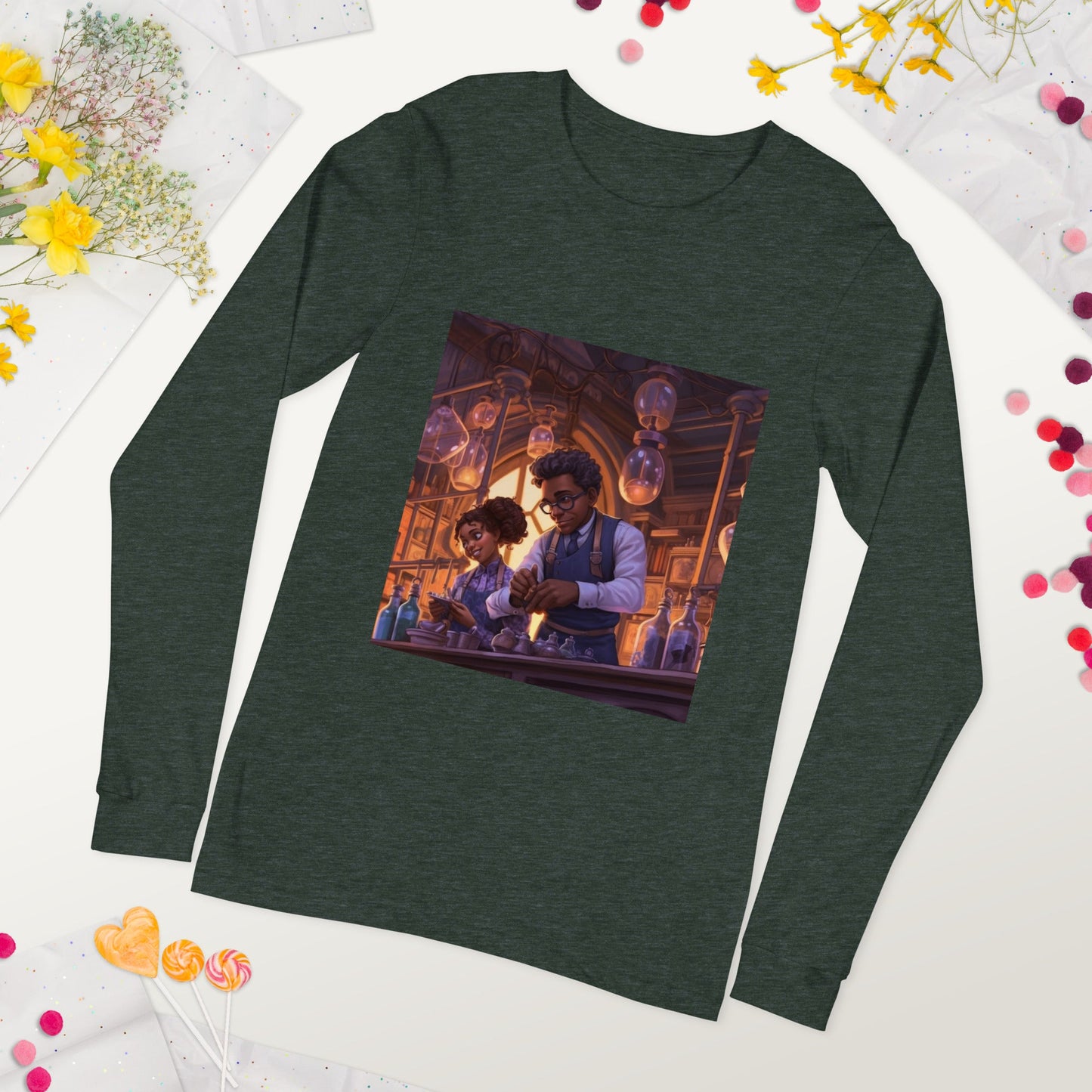 SteamPunk Love In The Lab: Unisex Long Sleeve Tee - Estella Creates