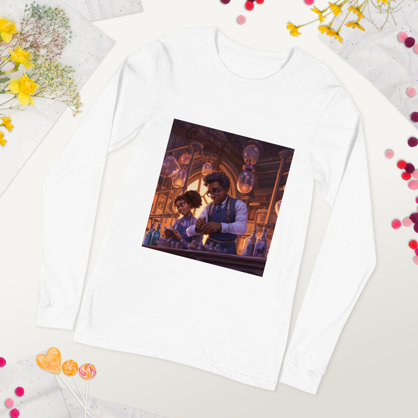 SteamPunk Love In The Lab: Unisex Long Sleeve Tee - Estella Creates