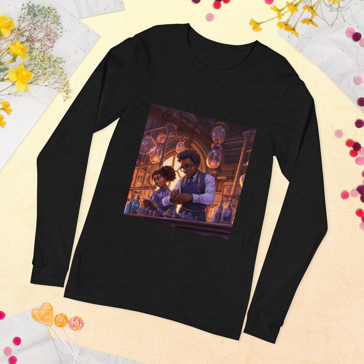 SteamPunk Love In The Lab: Unisex Long Sleeve Tee - Estella Creates
