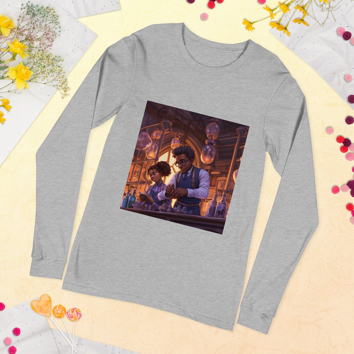 SteamPunk Love In The Lab: Unisex Long Sleeve Tee - Estella Creates