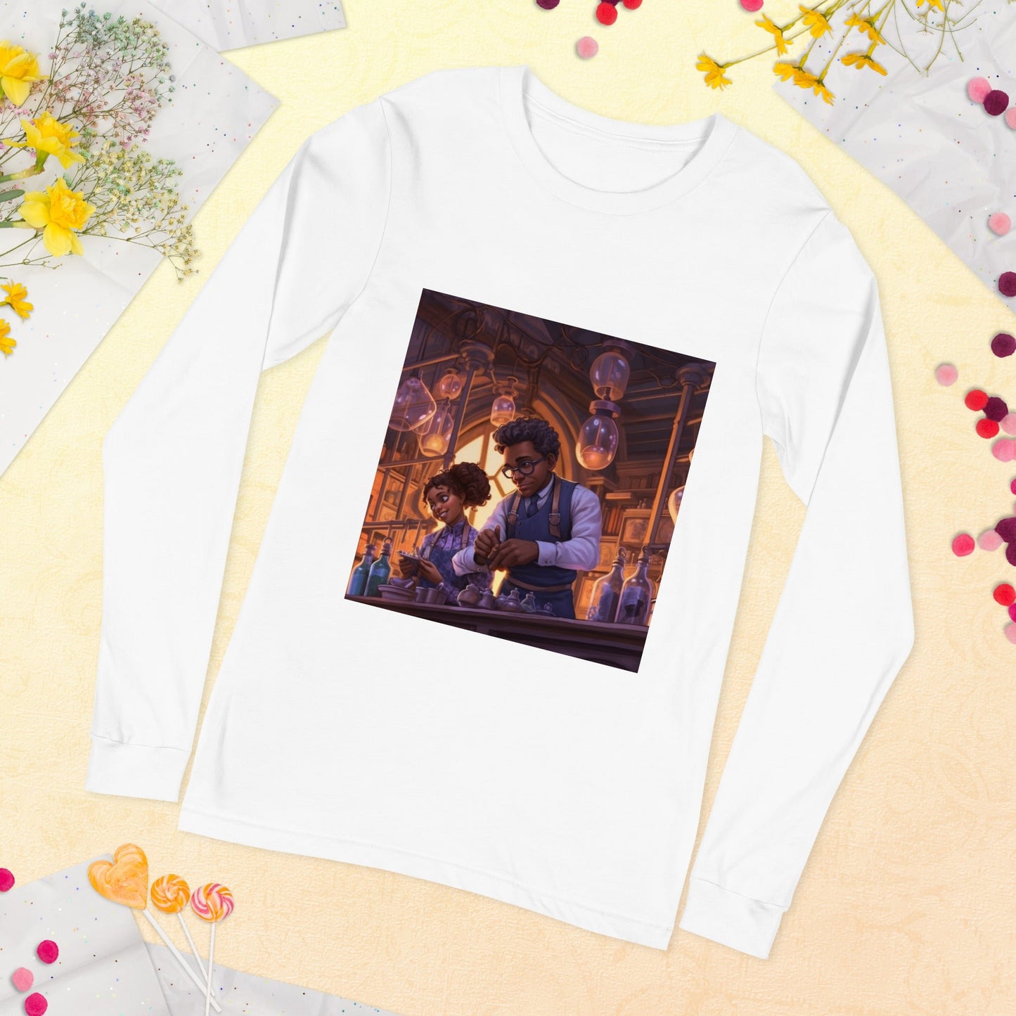 SteamPunk Love In The Lab: Unisex Long Sleeve Tee - Estella Creates