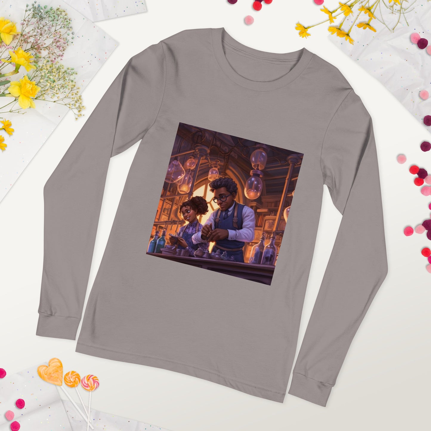 SteamPunk Love In The Lab: Unisex Long Sleeve Tee - Estella Creates