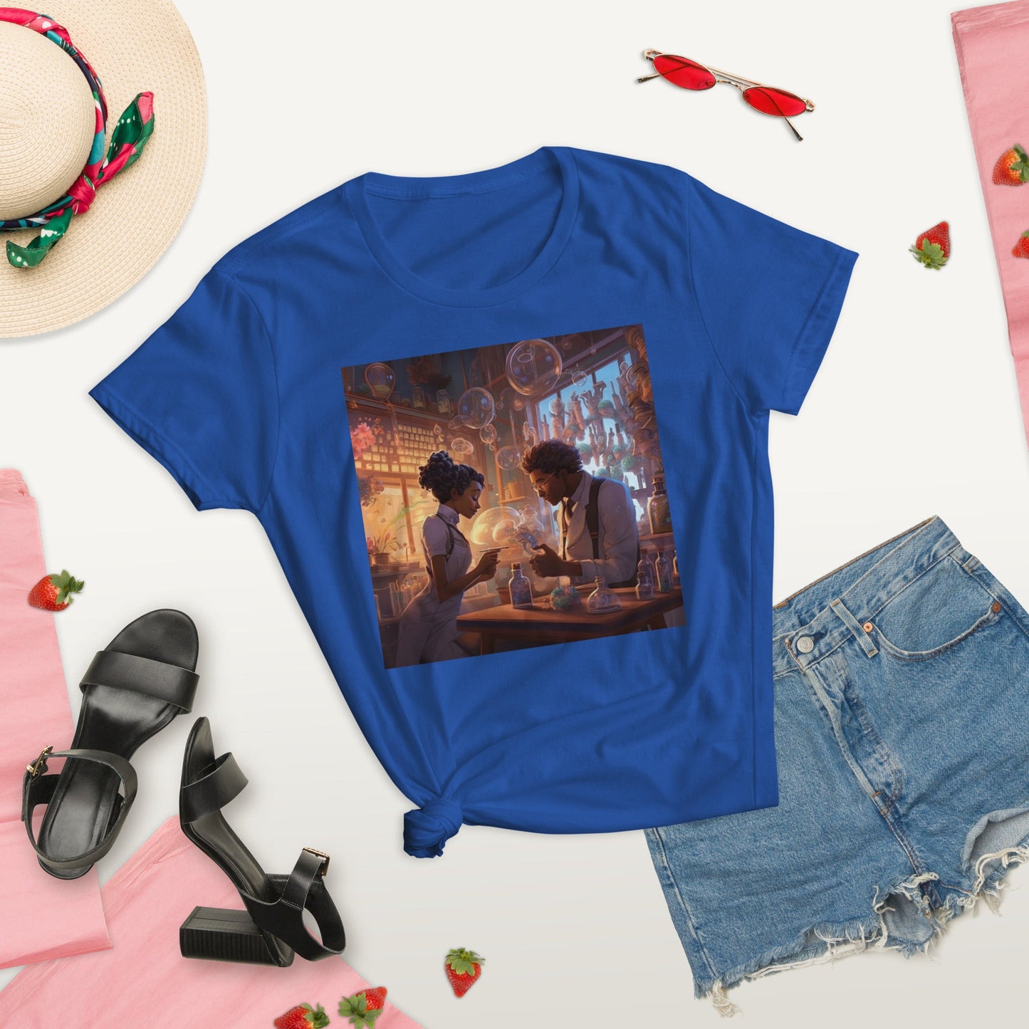 SteamPunk Love In The Lab: Women's short sleeve t-shirt - Estella Creates