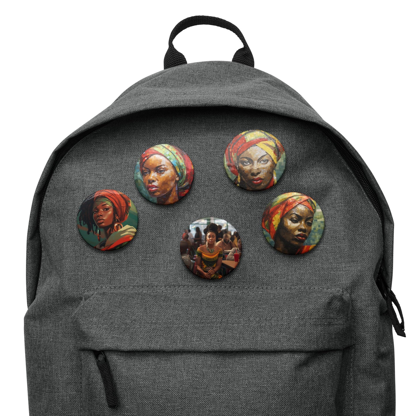Woman's Work: Set of pin buttons - Estella Creates