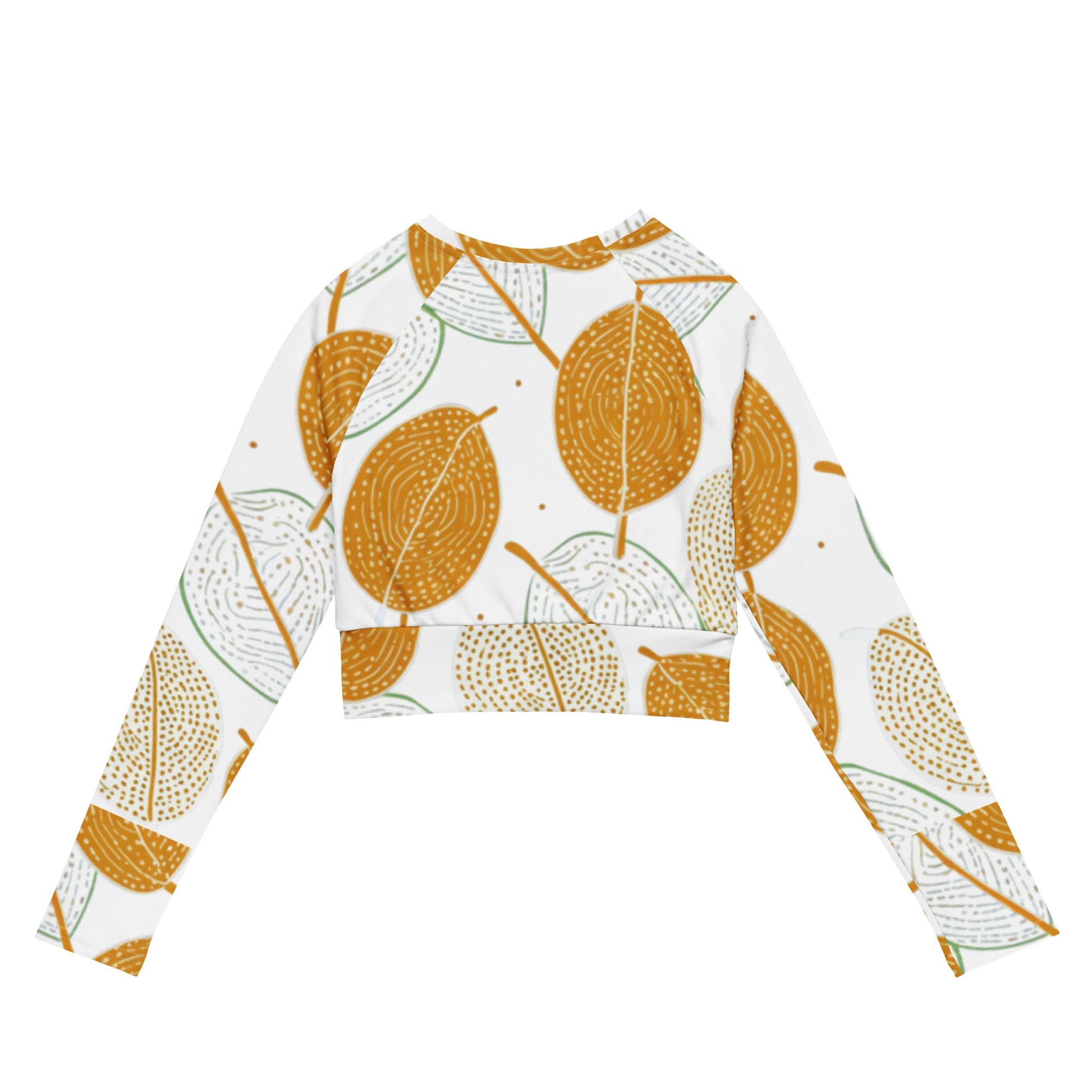 Baobab Leaves: Recycled long-sleeve crop top - Estella Creates
