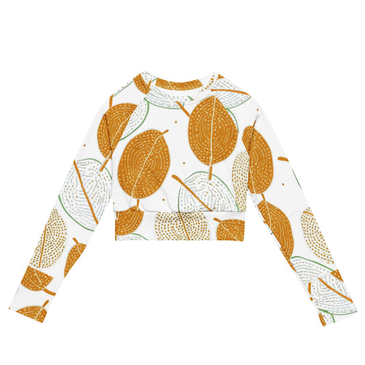 Baobab Leaves: Recycled long-sleeve crop top - Estella Creates