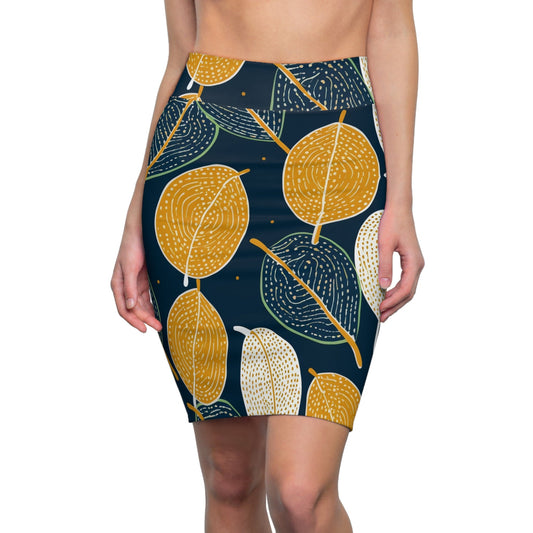 Baobab Leaves: Women's Pencil Skirt (AOP) - Estella Creates