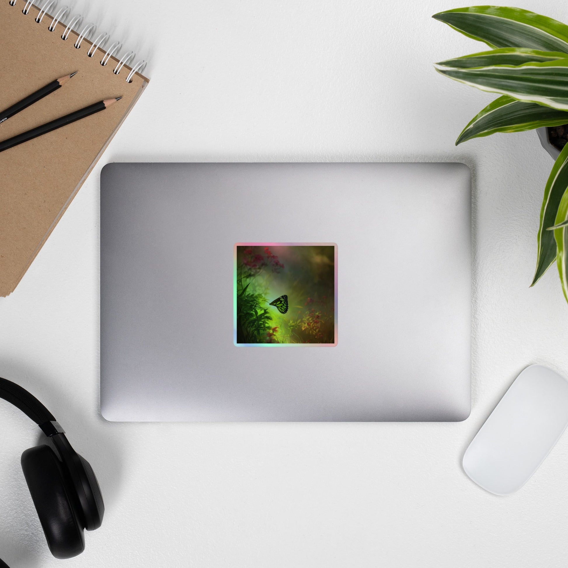 Butterfly in Flight: Holographic stickers - Estella Creates
