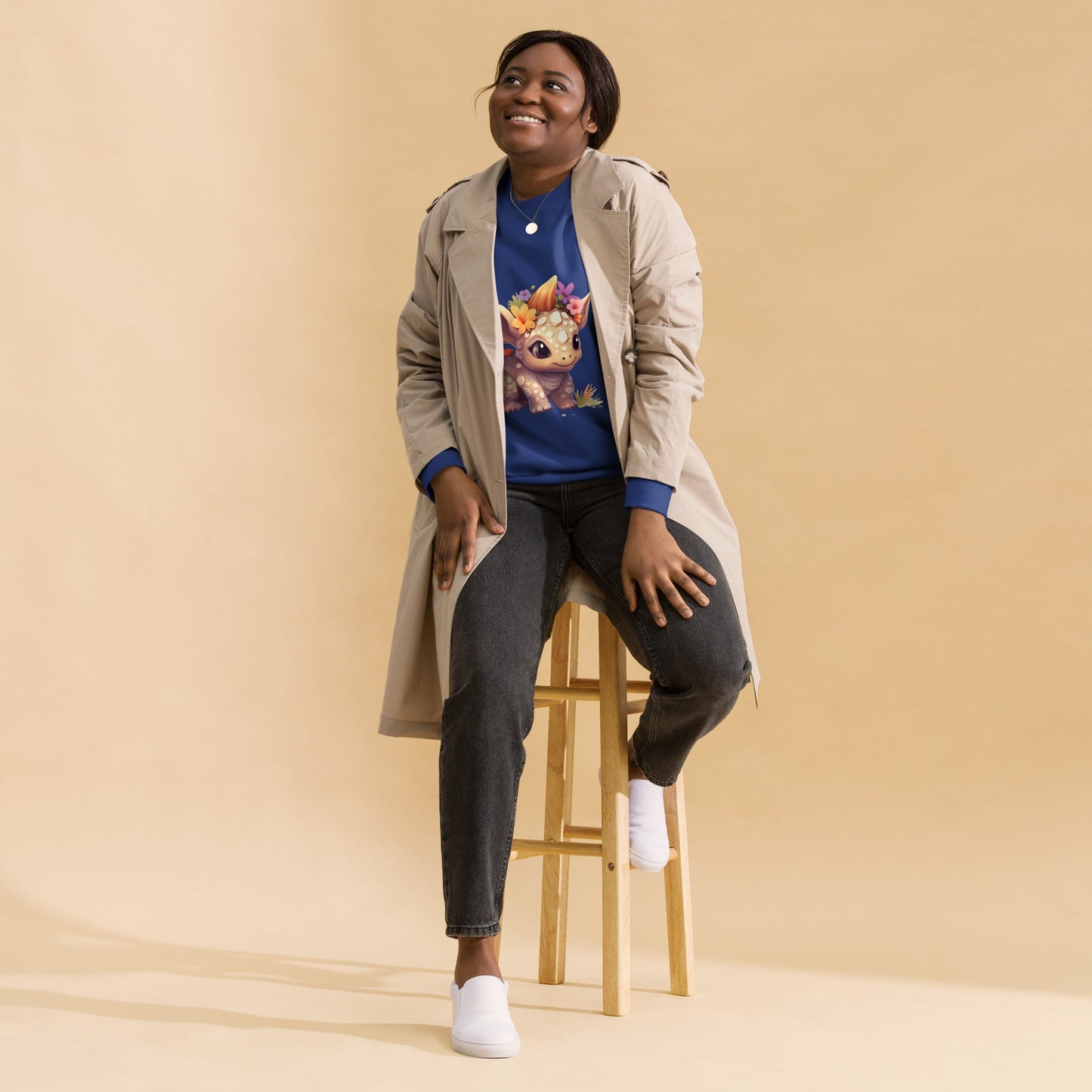 DinoFleur: Unisex Premium Sweatshirt - Estella Creates