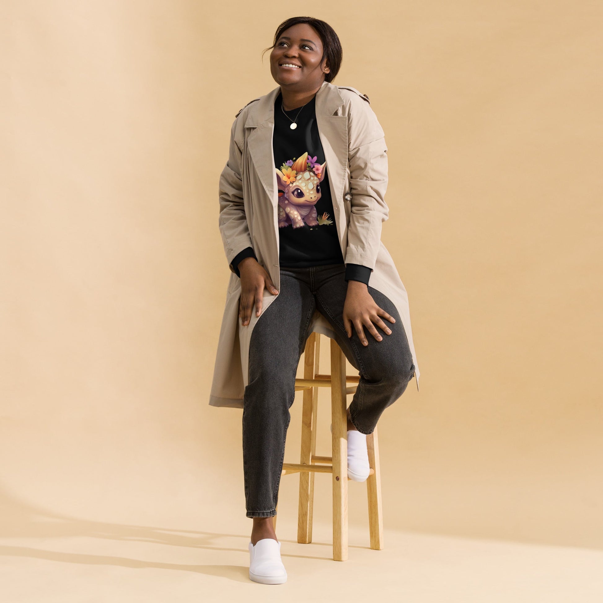 DinoFleur: Unisex Premium Sweatshirt - Estella Creates
