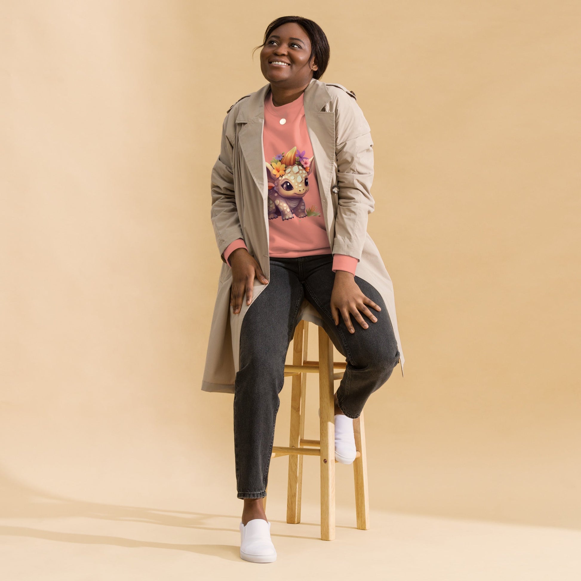 DinoFleur: Unisex Premium Sweatshirt - Estella Creates