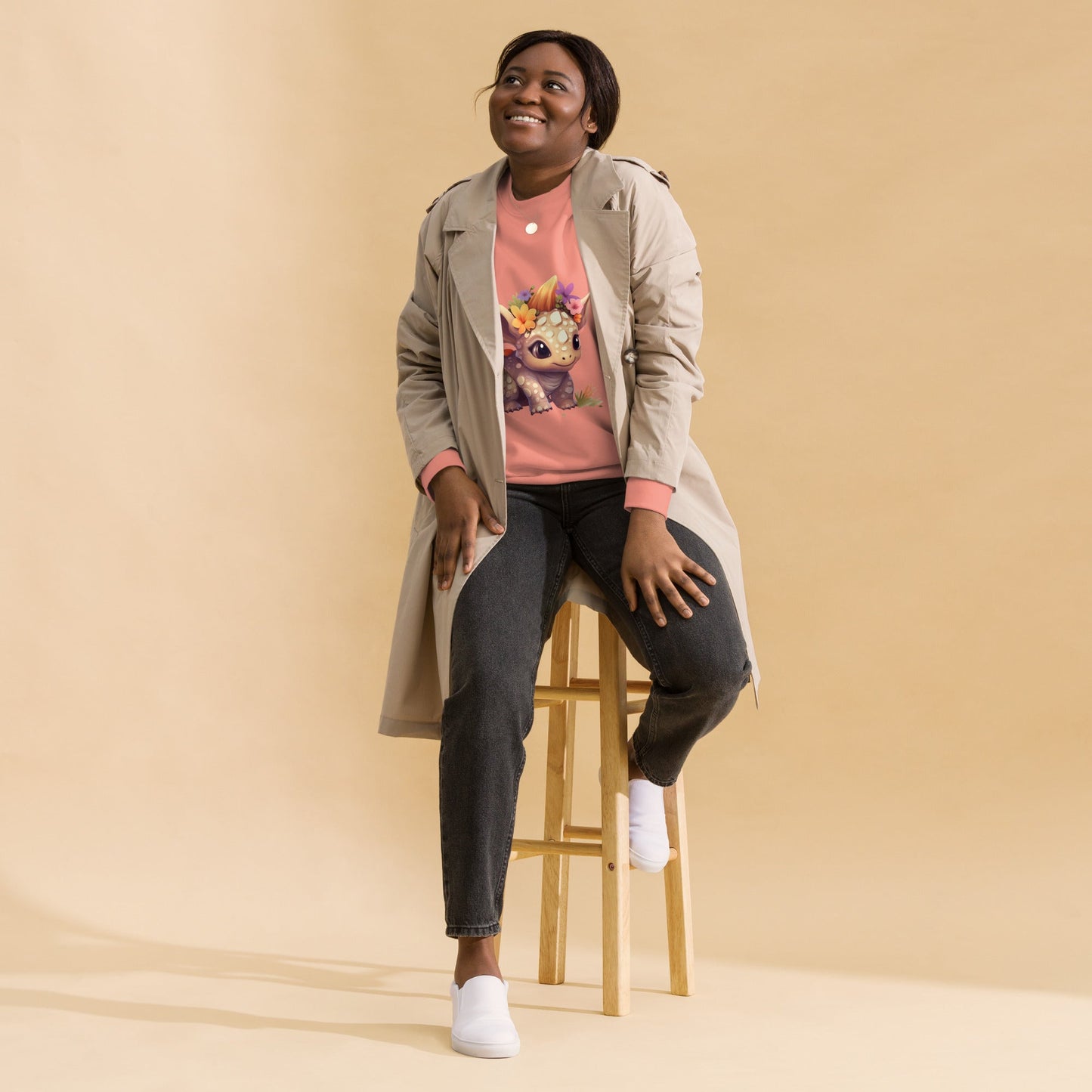 DinoFleur: Unisex Premium Sweatshirt - Estella Creates