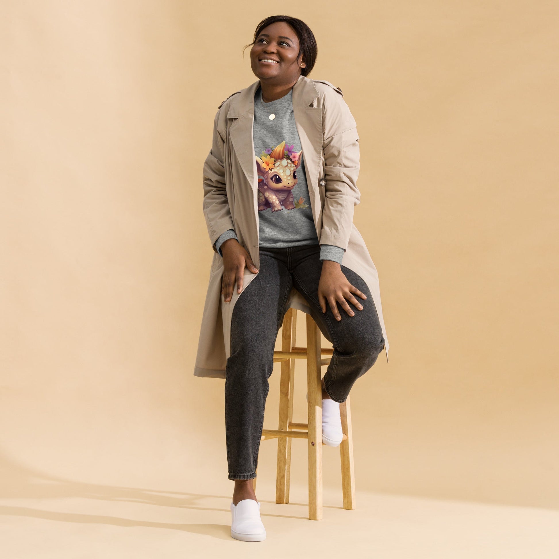 DinoFleur: Unisex Premium Sweatshirt - Estella Creates