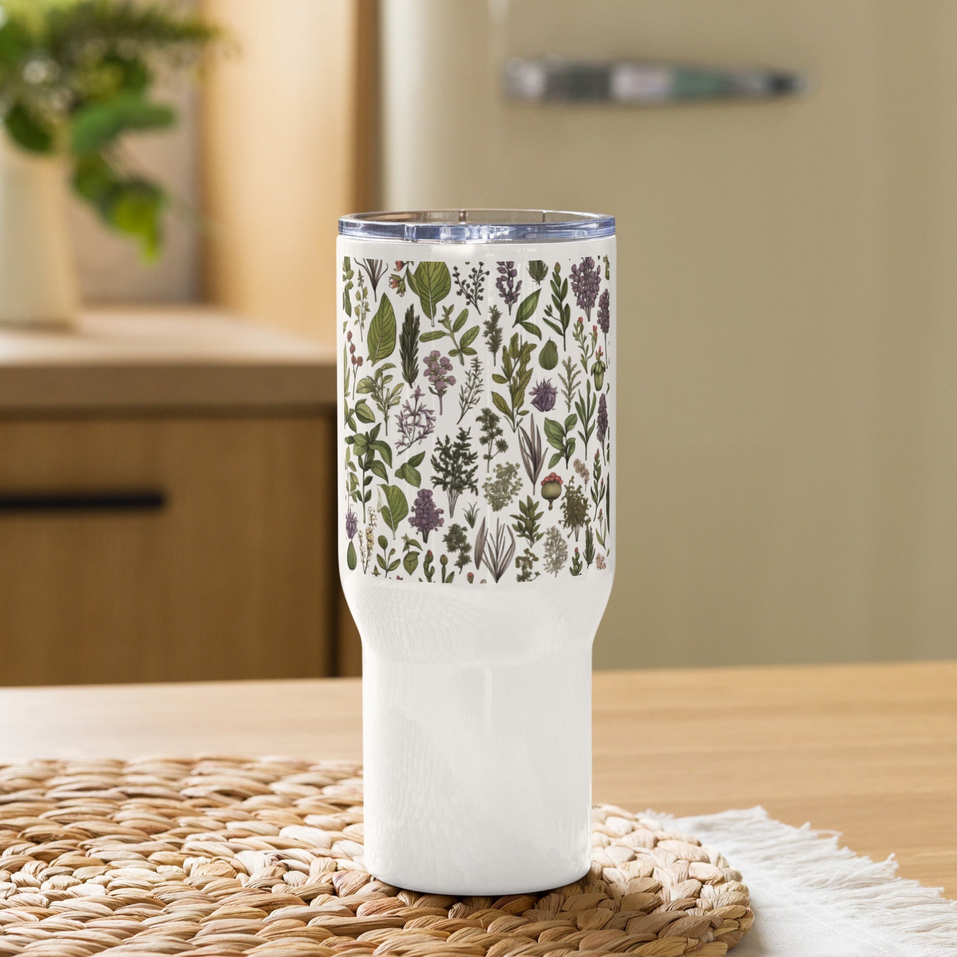 Herb Garden: Travel mug with a handle - Estella Creates