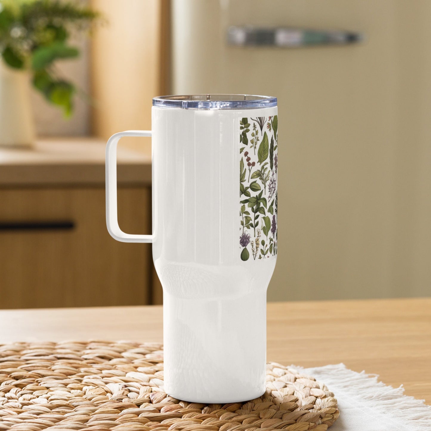 Herb Garden: Travel mug with a handle - Estella Creates