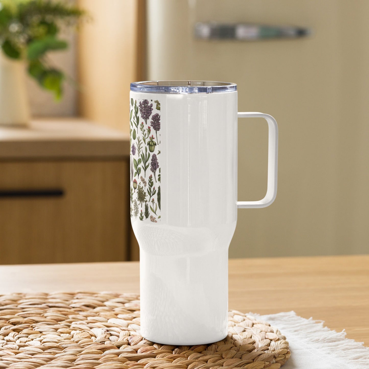 Herb Garden: Travel mug with a handle - Estella Creates