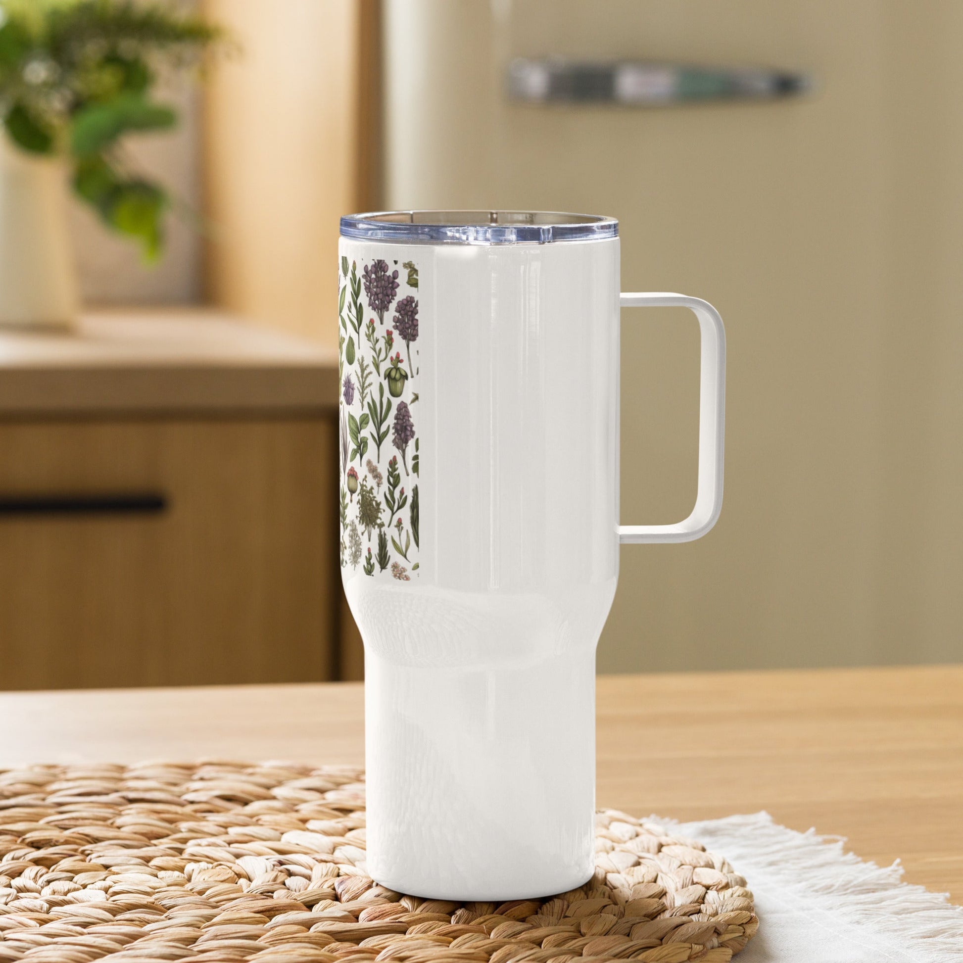 Herb Garden: Travel mug with a handle - Estella Creates