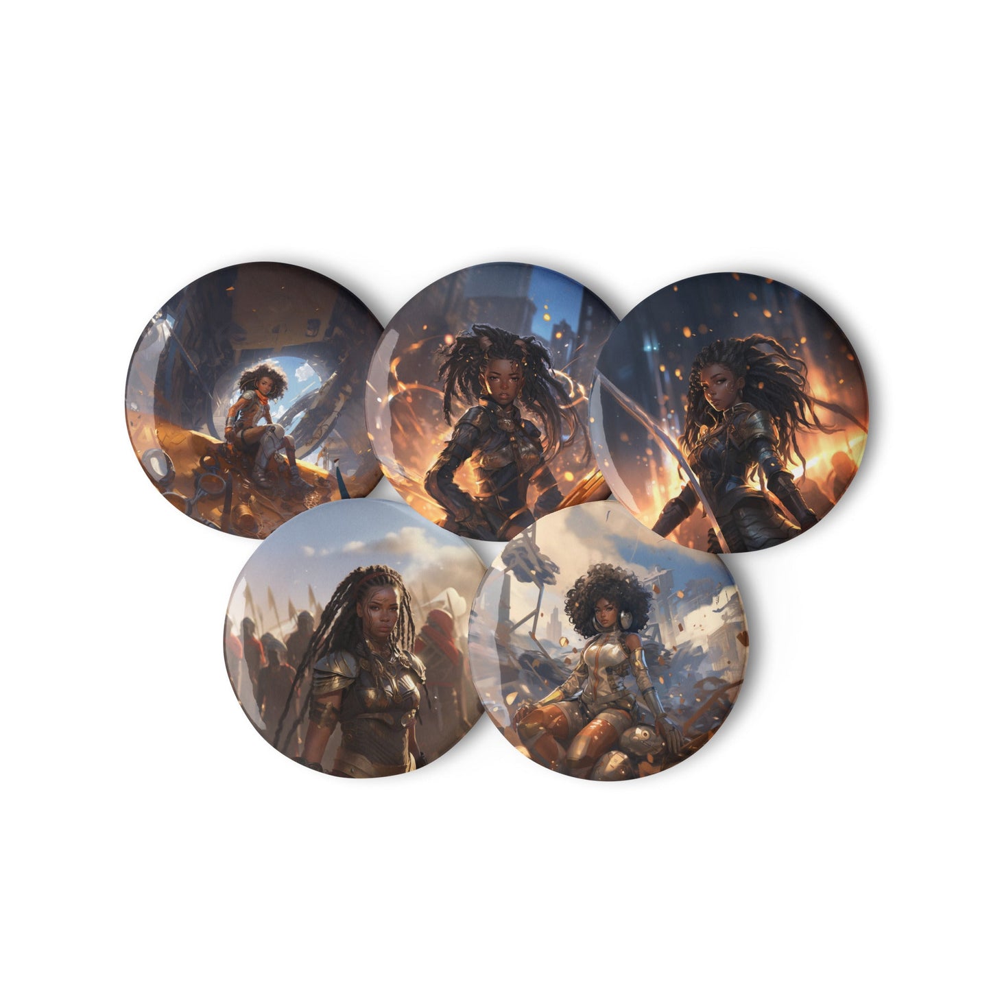 Set of pin buttons - Estella Creates