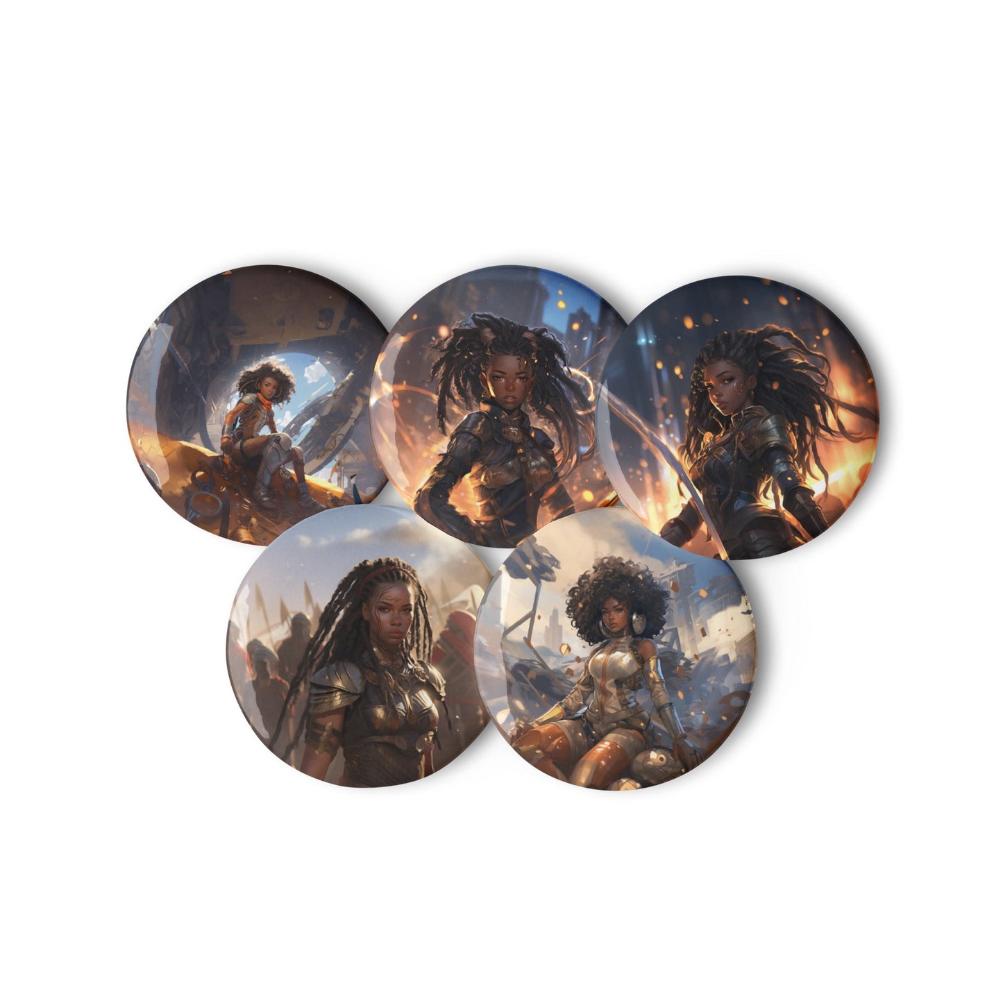 Set of pin buttons - Estella Creates