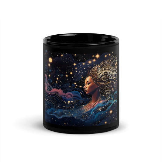 Stardust: Black Glossy Mug - Estella Creates