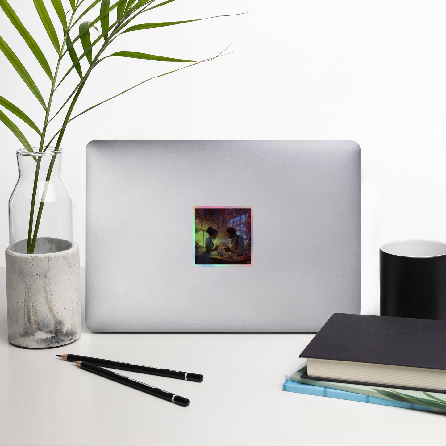 SteamPunk Love In The Lab: Holographic stickers - Estella Creates