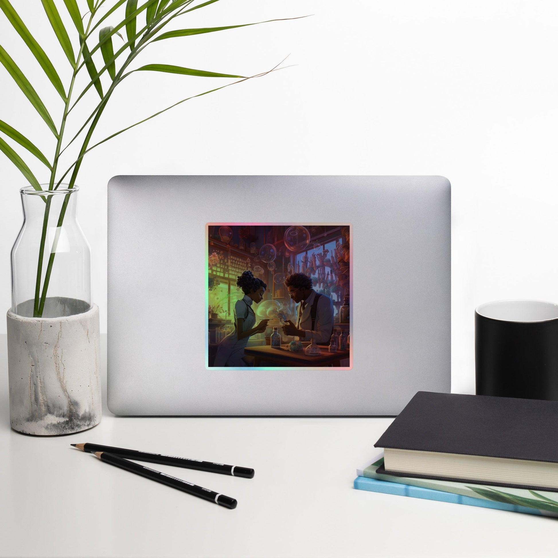 SteamPunk Love In The Lab: Holographic stickers - Estella Creates