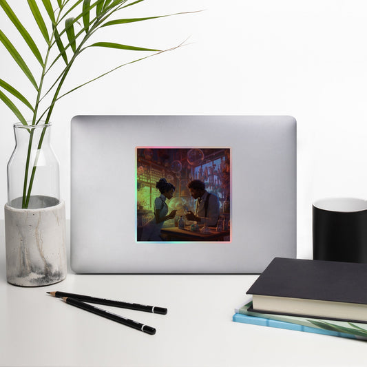 SteamPunk Love In The Lab: Holographic stickers - Estella Creates