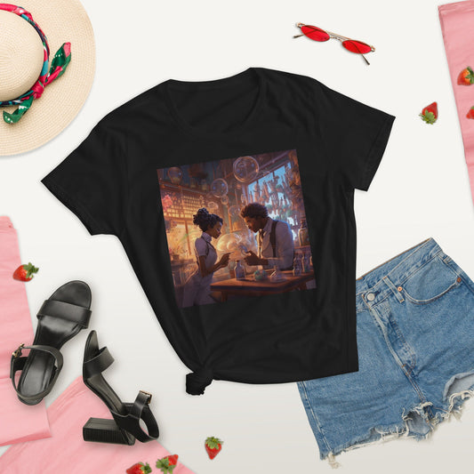 SteamPunk Love In The Lab: Women's short sleeve t-shirt - Estella Creates