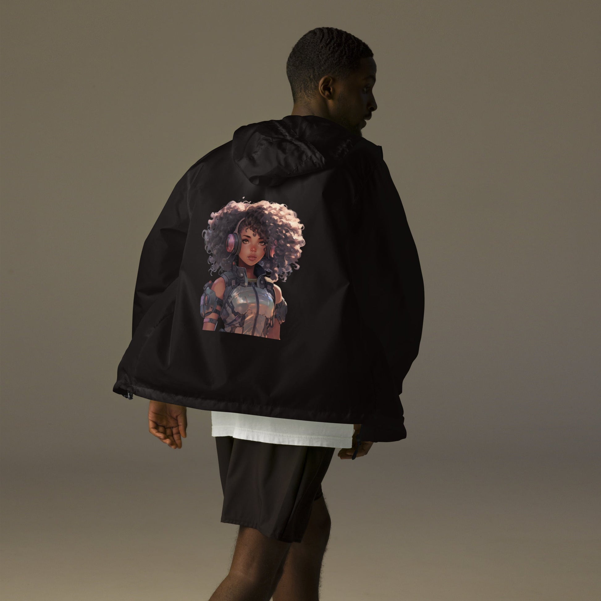 Unisex lightweight zip up windbreaker - Estella Creates
