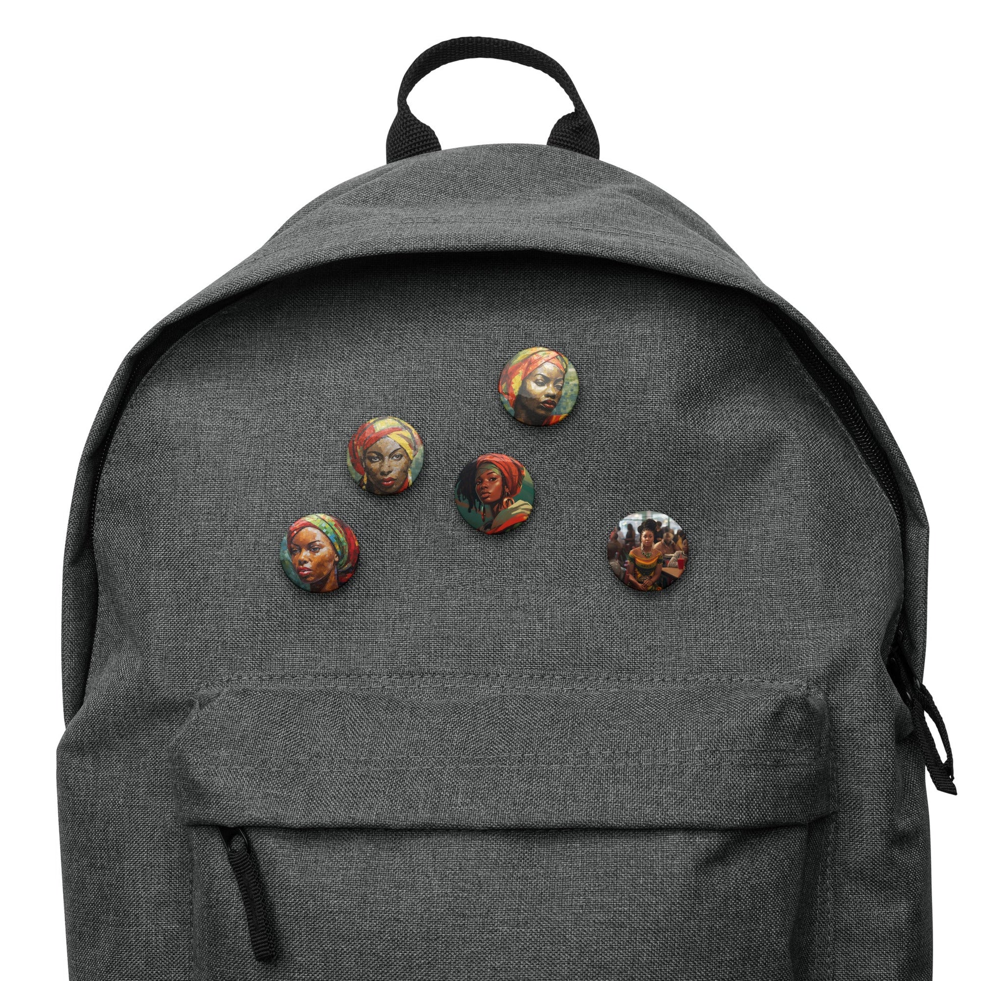 Woman's Work: Set of pin buttons - Estella Creates
